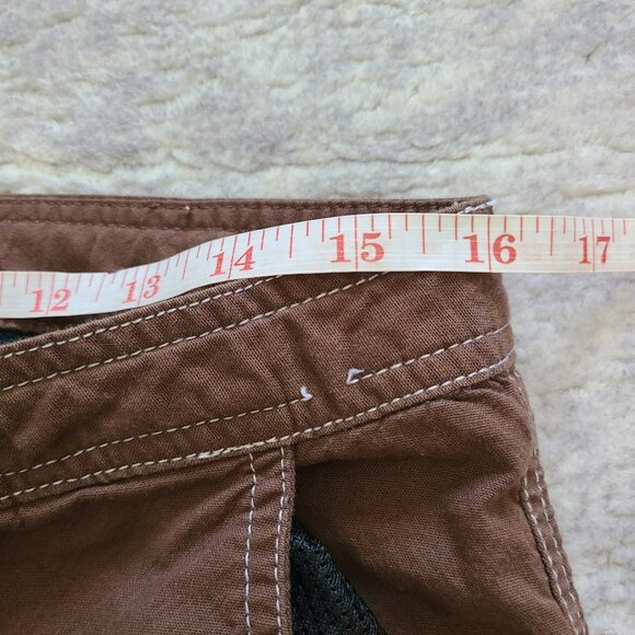 Prana Cargo Cropped Pants Brown Hiking Outdoor Gorpcore men's M - Picture 8 of 9